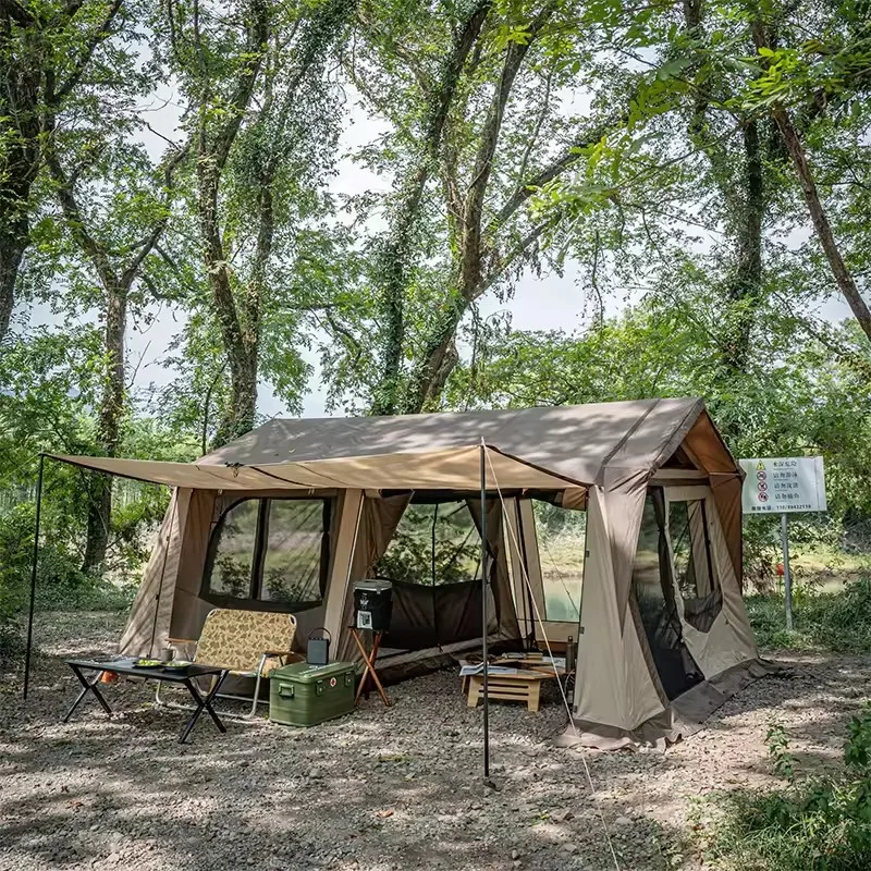 Factory Wholesale Outdoor Camping Family Tent, Custom Beach Folding Waterproof 6000MM Tent for 3-4 Person, High Quality