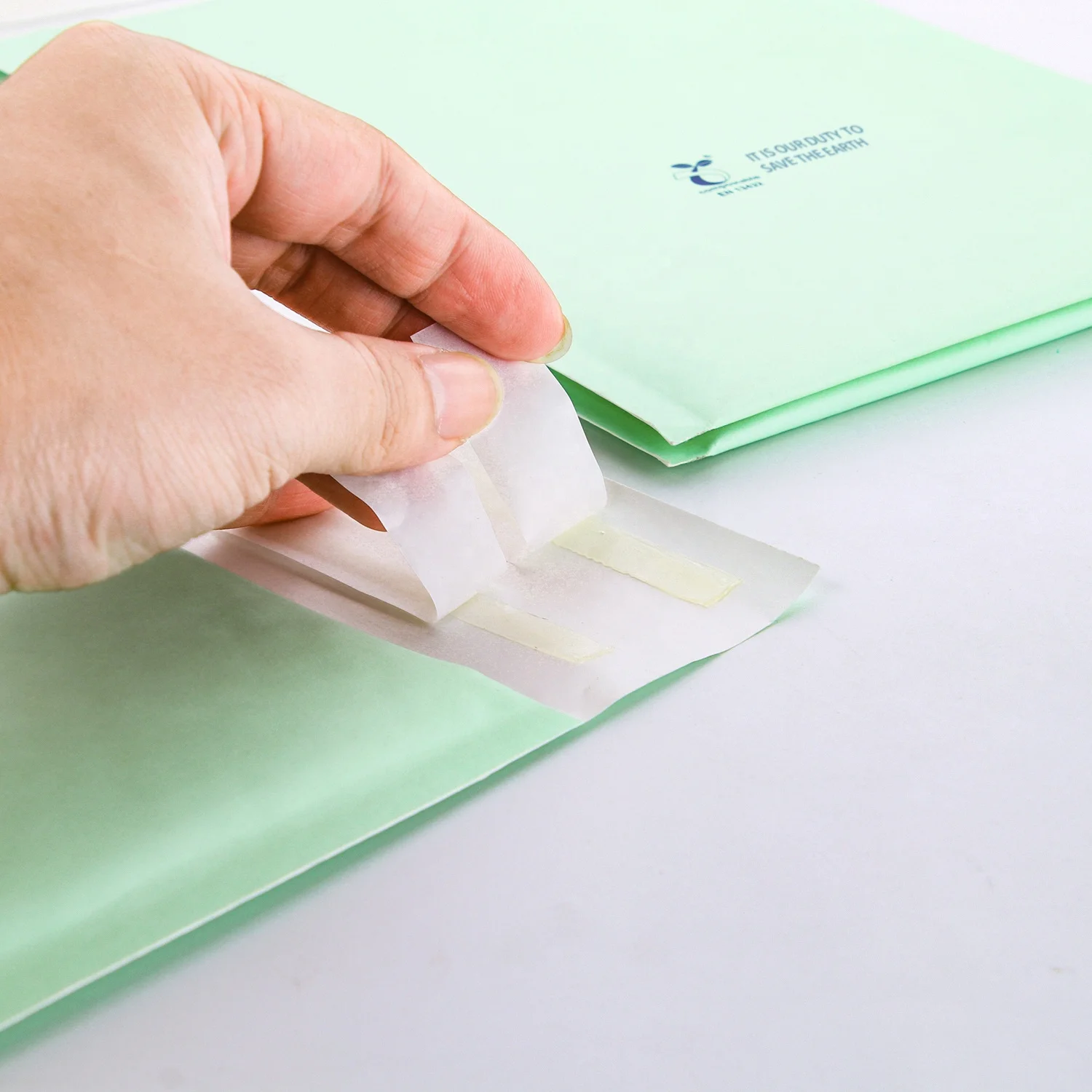 Compostable Big Custom Design High Buyers Waterproof Mint Green Kraft Bubble Mailer With Logo Paper