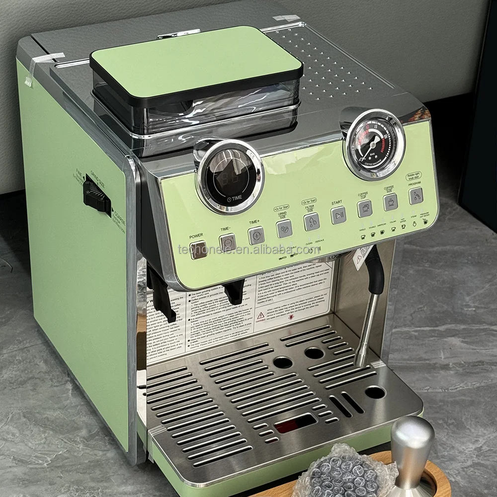 ZILONG Профессиональная домашняя полуавтоматическая машина для приготовления эспрессо и капучино 20 бар коммерческая кофеварка с электрической шлифовальной машиной