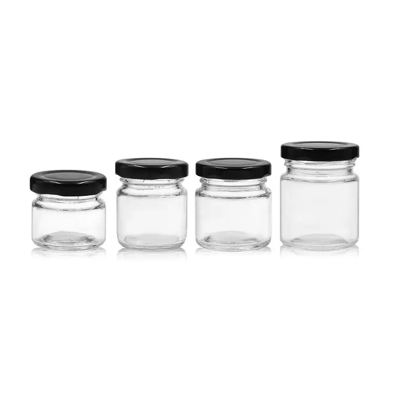 Premium 1 5oz Clear Mini Jam Glass Jar for Preserves and Gourmet Creations