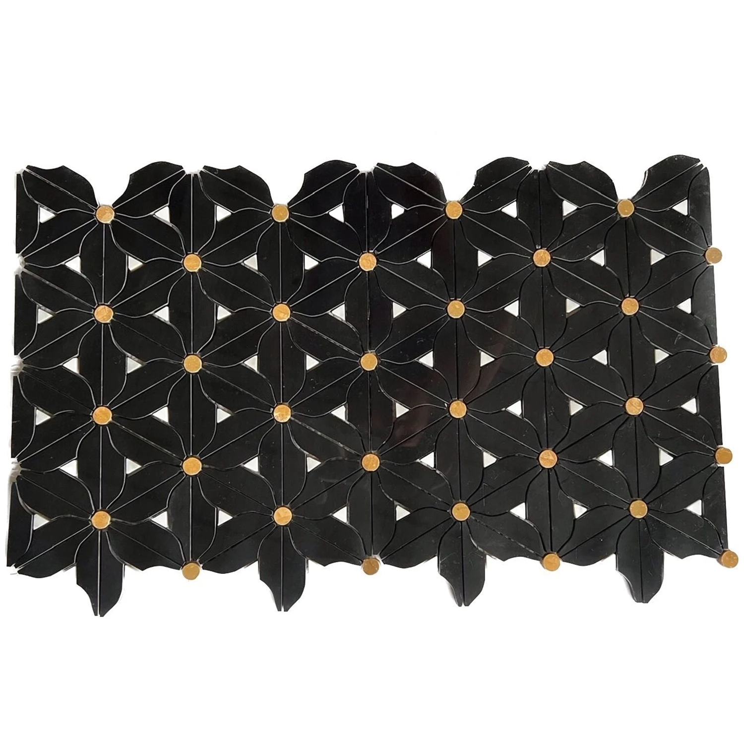 Новый отель кухня настенный пол декоративный дизайн мрамор Nero Marquina цветочный узор мозаичная плитка