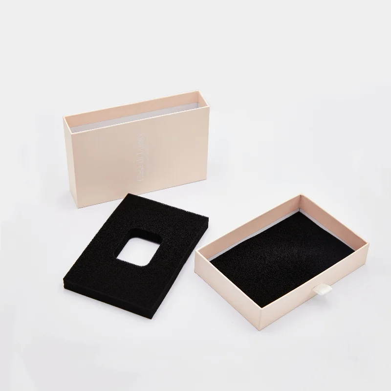 Custom size luxury rigid slide out drawer box mobile phone case box Retail phone case package box