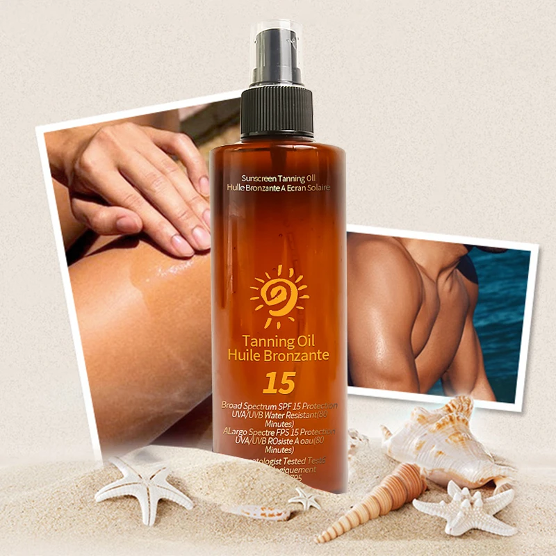 Private label bulk vegan natural self spray solution fake tan tanning oil