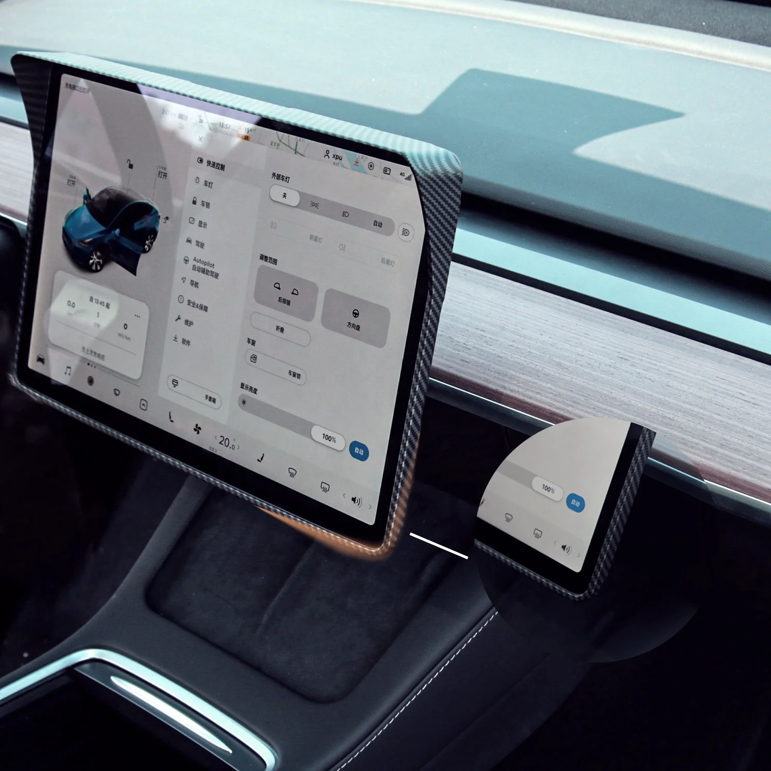 GPS Navigation Anti Glare Cover Sun Shade Visor for Tesla Model 3 Y