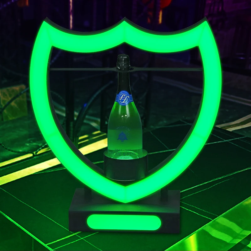Bar nightclubs wedding Custom serving Tray LED Light Base Stand Rack Champagne whisky wine bottle Glorifiers Display Holder