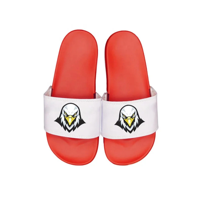 
Factory price top quality men leather slipper custom logo slide sandal, memory foam soft PU slides with logo 