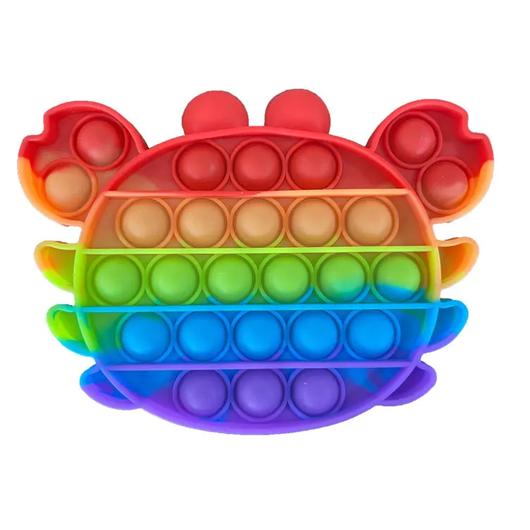 Toy Set For Gifts Bubble Toys Silicone pop  rainbow push bubble fidget simple dimple  sensory toys  2021 kids