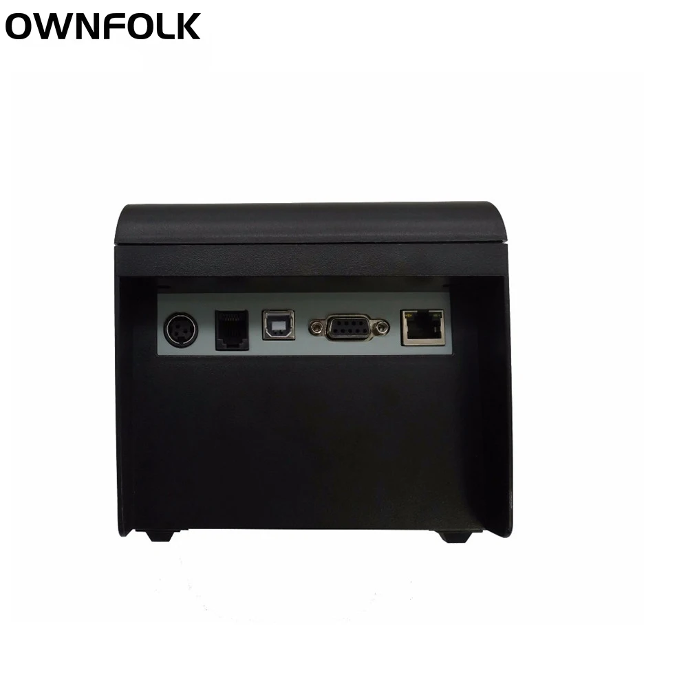 OWNFOLK 80mm Thermal Receipt Printer Automatic cutter Restaurant Kitchen POS Printer USB+Ethernet printer Serial port