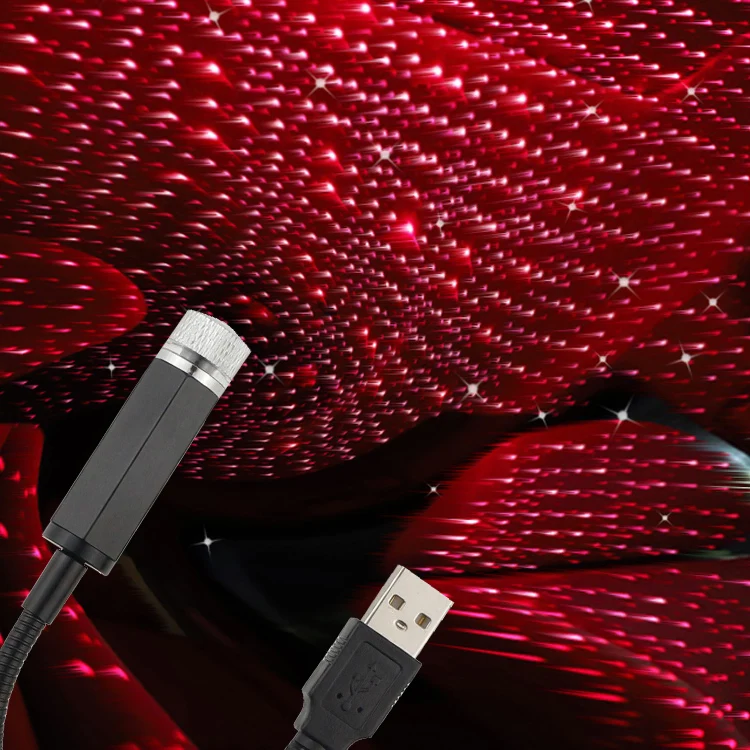  Автомобильный интерьер usb на крышу миниатюрный светодиодный Звездный лазерный светильник украшение комнаты звездное освещение автомобиля атмосферная