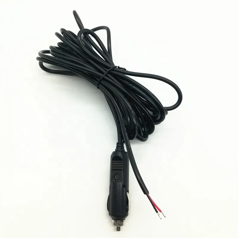 Custom 18awg 5A bare wire tinned end car cigarette lighter extension cable