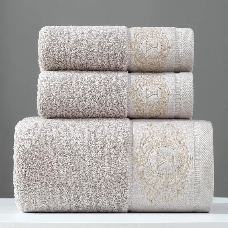 Hot sale white combed cotton water pattern pure 100% egyptian cotton luxury bath hand face hotel towels