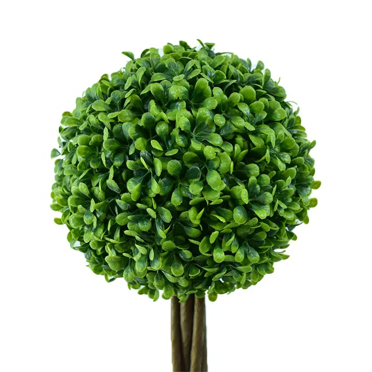 Artificial Topiary Ball Plants Faux Boxwood Trees Potted Fake Bushes Shrubs for Home Office