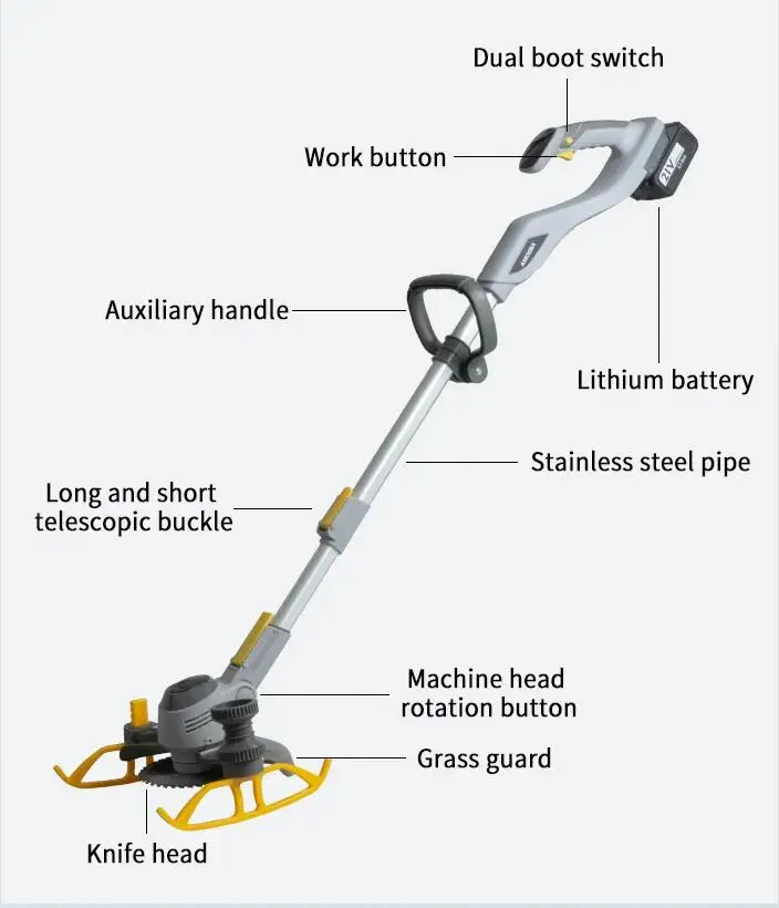 XTNU 21V Weed Eater battery electric grass cutter cordless garden tools rechargeable battery brush cutter