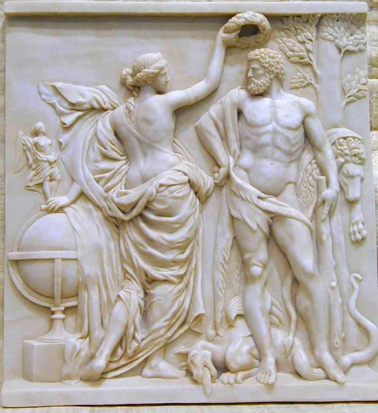 Modern Art High Relief Nude Marble Carving Sculpture for Sale