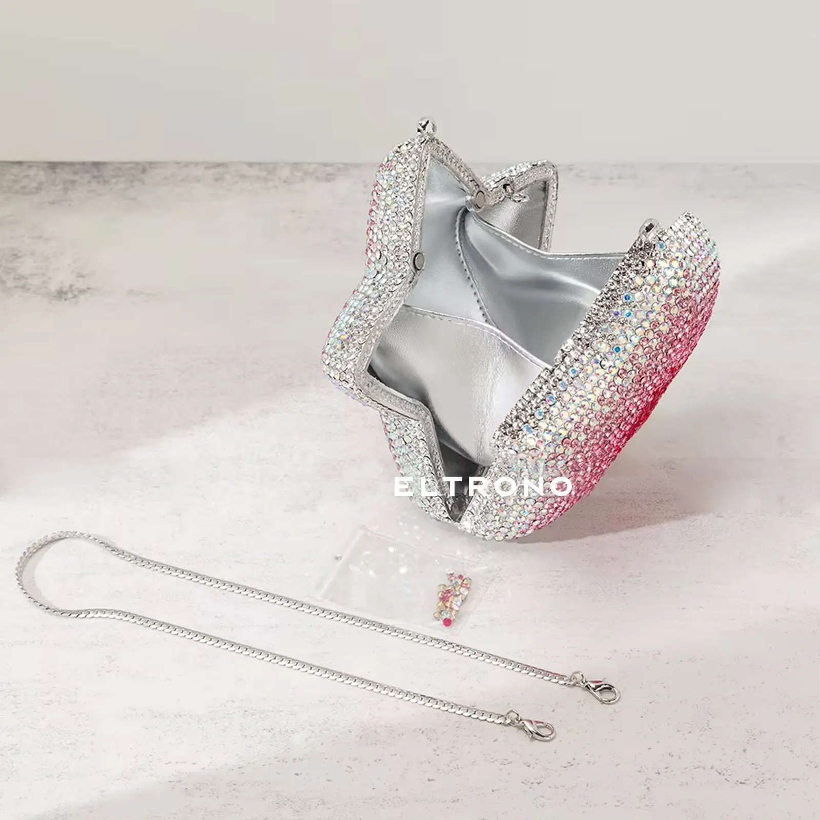 2024 New Star Shape Stone Clutch Handbag Purses Rhinestone Purse Diamond Crystal Evening Bag Women