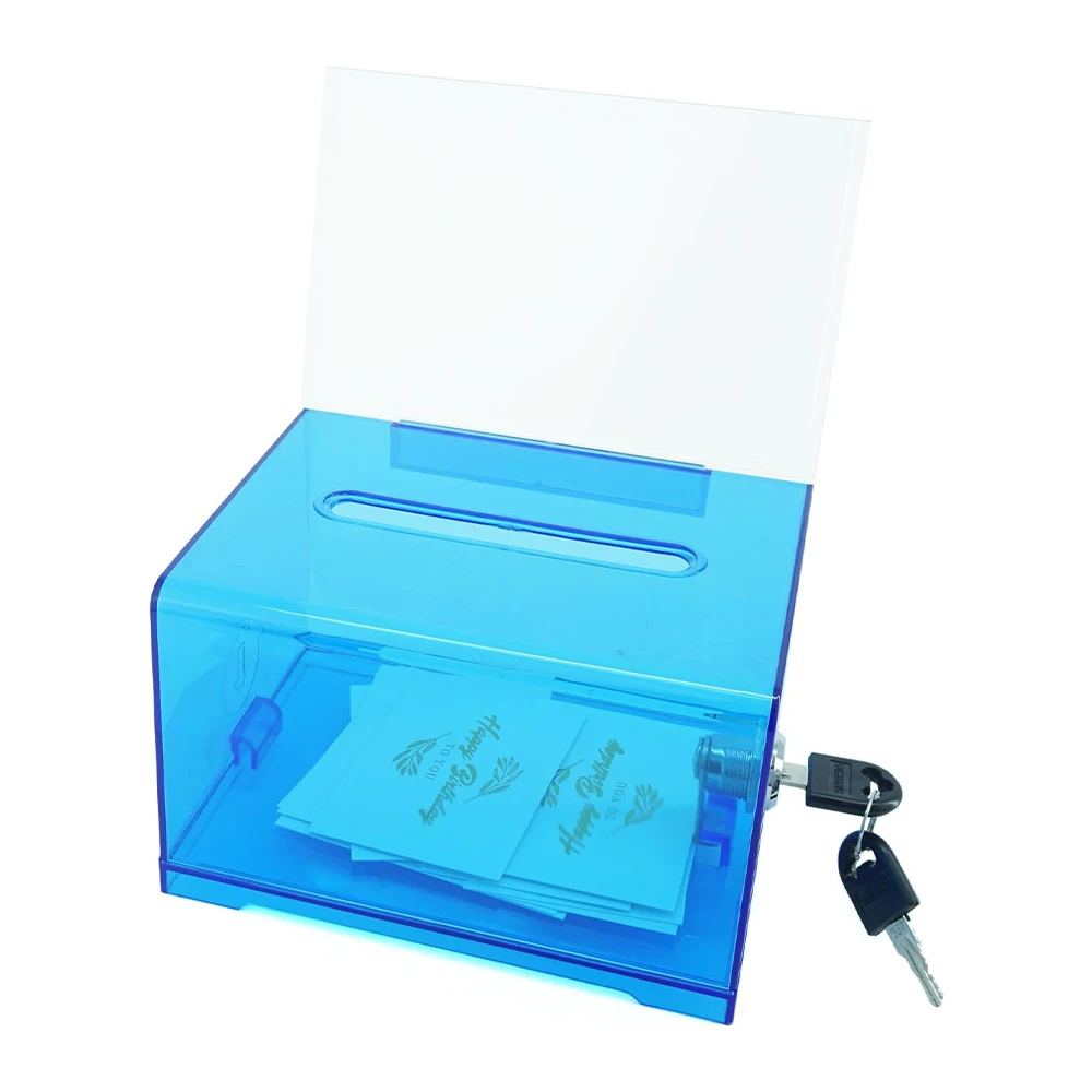 Donation Boxes Charity Voting Box Transparent Plastic Election Ballot Box