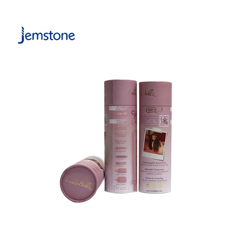 Картонный контейнер Jemstone с индивидуальной печатью, картонные коробки, упаковочные трубки для завивки волос