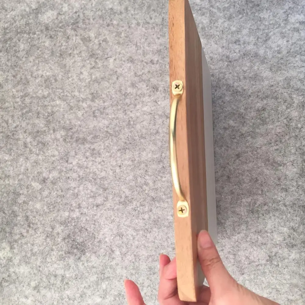 Оптовая продажа, очень популярная Мраморная и деревянная доска с металлической ручкой