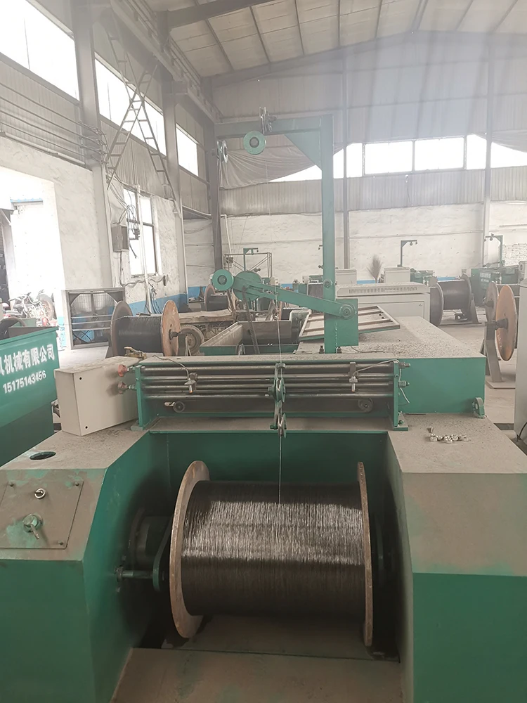 Wire drawing machine with wire flattening