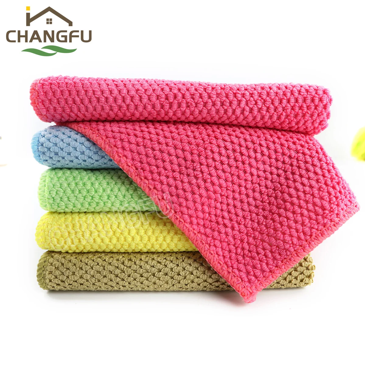 Changfu Wholesale Kitchen Wash Cloth Microfiber Table Cleaning Cloth
