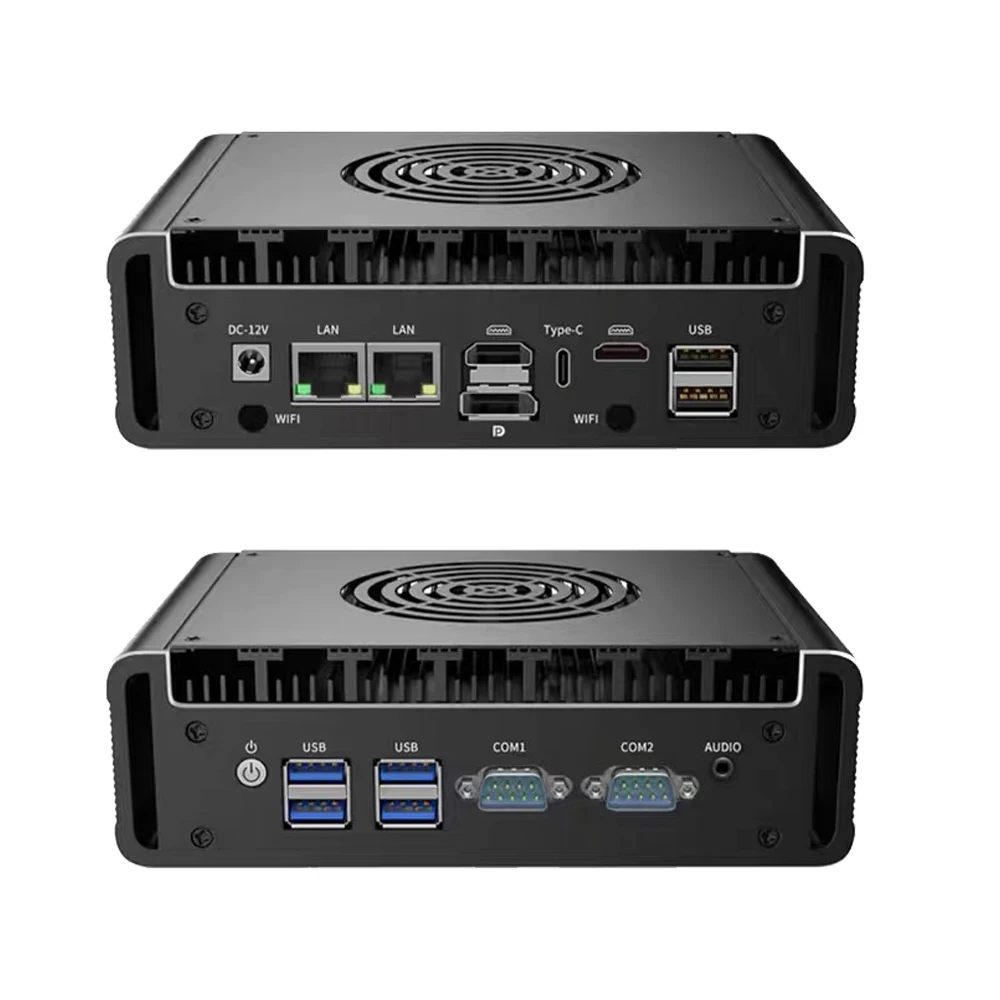 11-го поколения i7 мини-ПК NUC настольный компьютер 1185G7 4 ядра 12-го Ольховый озеро N100 промышленный ПК брандмауэр маршрутизатор 2xRS232 COM 4G