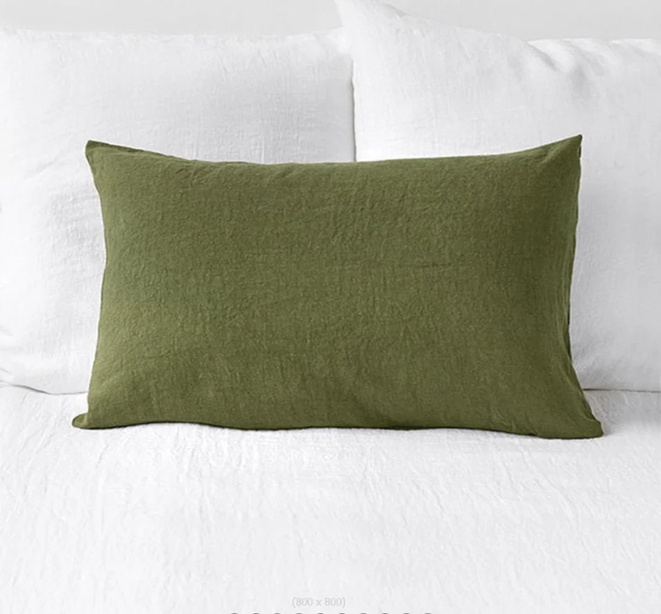 Wholesale 30x18 Inches Wine Red French Natural Breathable Cooling Washed Linen Pillow Cases for Hotel Bedroom