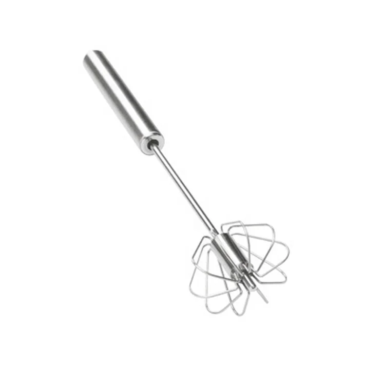 Stainless Steel Semi-Automatic Spin Rotary Egg beater