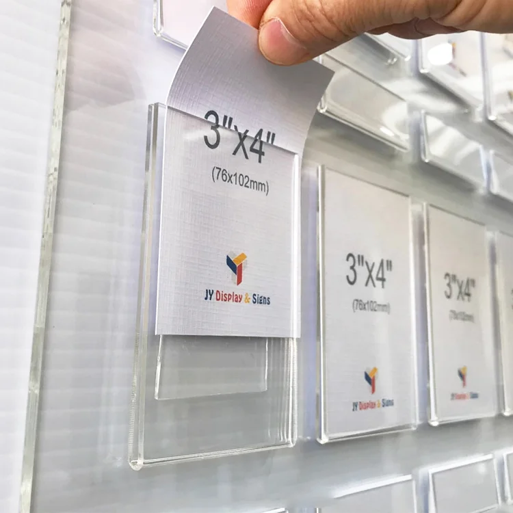 Acrylic Photo Display Board with Name Pocket 2x3inch Pocket Board Plexiglass Notice Display Custom Office Staff Photo Pocket