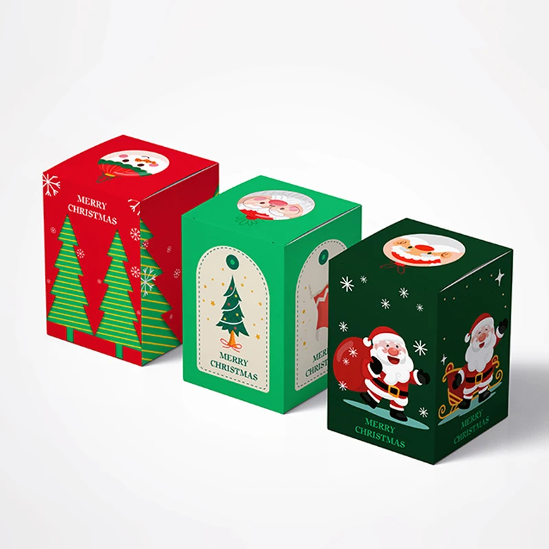 Custom High End Cardboard Christmas Eve Gold Foil Printing Boxes Candy Packaging Paper Gift Box