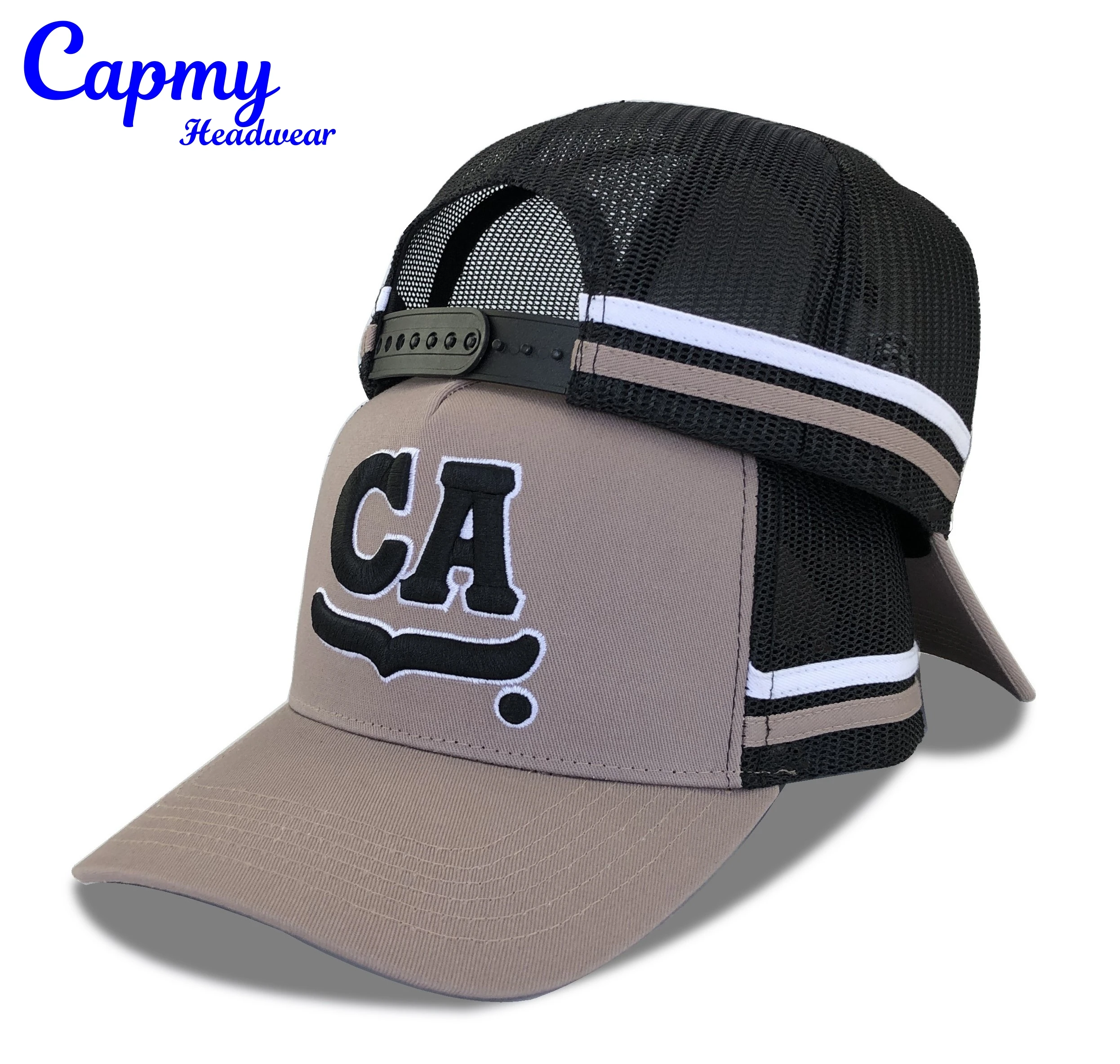 Customize Logo Australian Trucker Cap Hat Adults High Quality Embroidery Mesh Horse Racing High Profile Country Trucker Caps