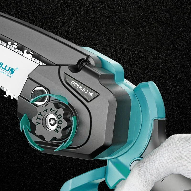 iPOPULUS Good Price 16 Inch Battery Tool Cordless Chain Saw Wood Cutting Machine Garden Electric Power lithium Chain Saw