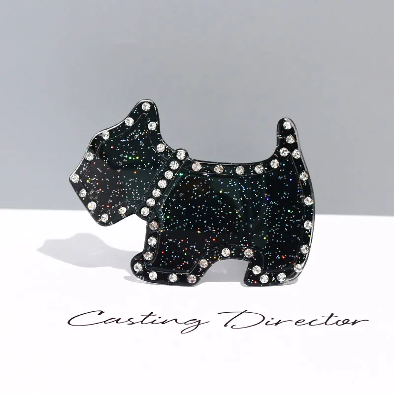 luxury high end cute animal dog shape cellulose acetate barrettes hair accessories jewelry for women barrette hair clips custom