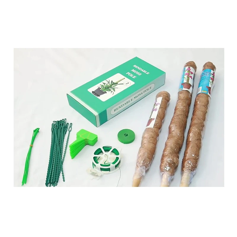 40cm 60cm Garden Accessories Coir Moss Stick Coconut Sticks coco Fibre Moss Pole Plant Support Extension Climbing Stick