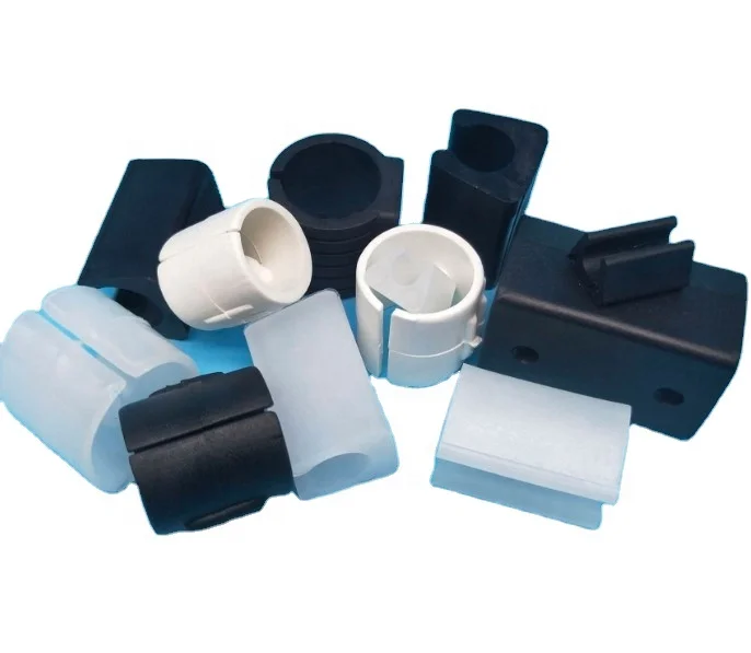 8mm 10mm 12mm 14mm 16mm Plastic Floor Protectors Furniture Pipe Clamp Tube Clip Feet on Sled Chair Glides Round Tube Saddle Feet