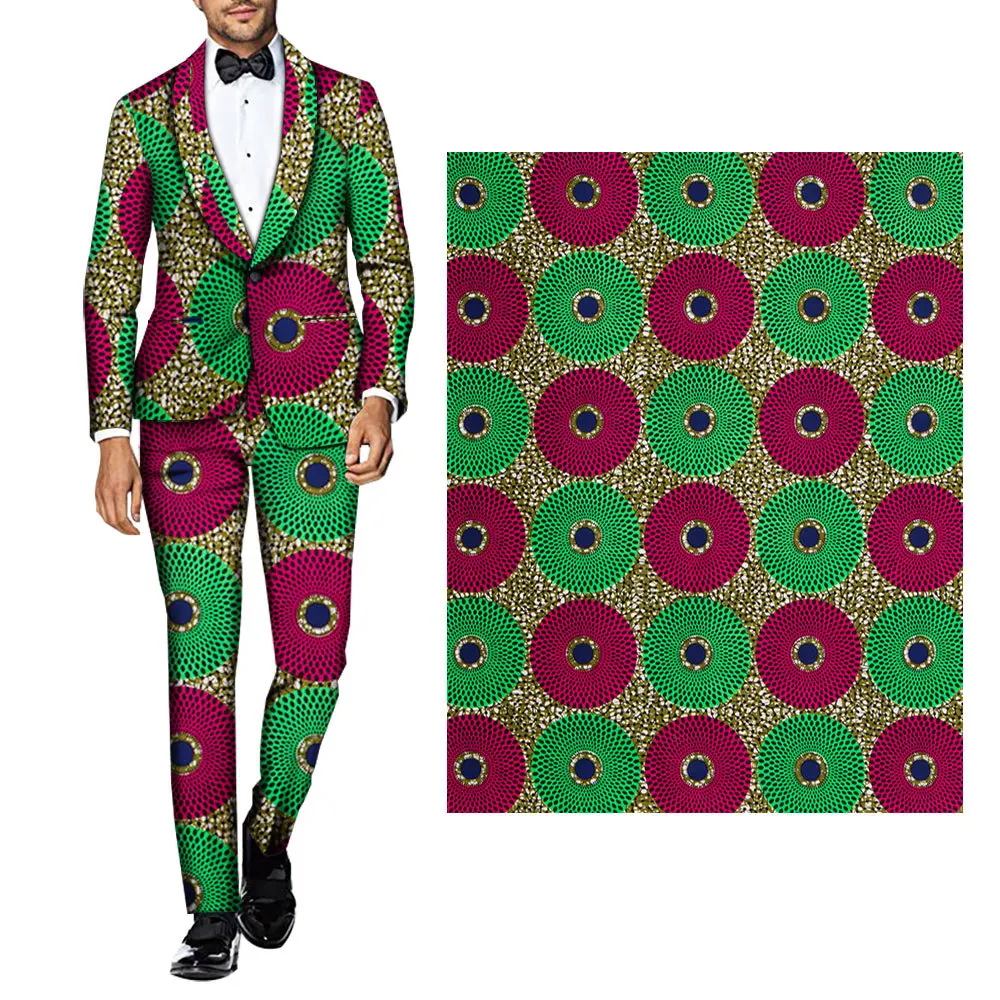 African Imitation Batik Wax Cloth African Geometric Pattern Double-Sided Printed Fabric African Fashion Clothing Fabric In Stock