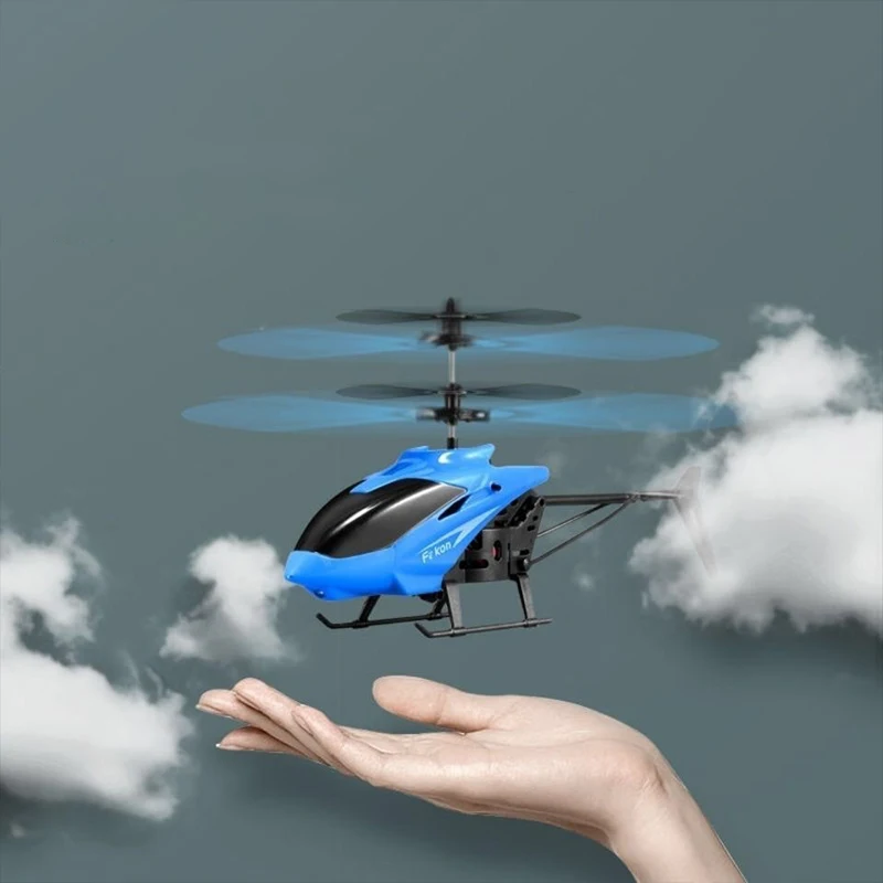 Ruunjoy aircraft helicopter toy charging remote control aircraft gesture suspension induction airplane children smart plane toy