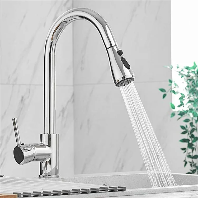 Customized Design High Quality Pull Out Sink Splash Guard Kitchen Mixer Faucet