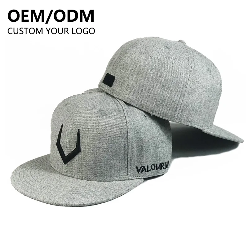 wholesale high quality 100% Cotton Fashion Sports cap Custom Logo Men Plain Flat Bill Brim Pattern Hip Hop Snapback Cap Hats