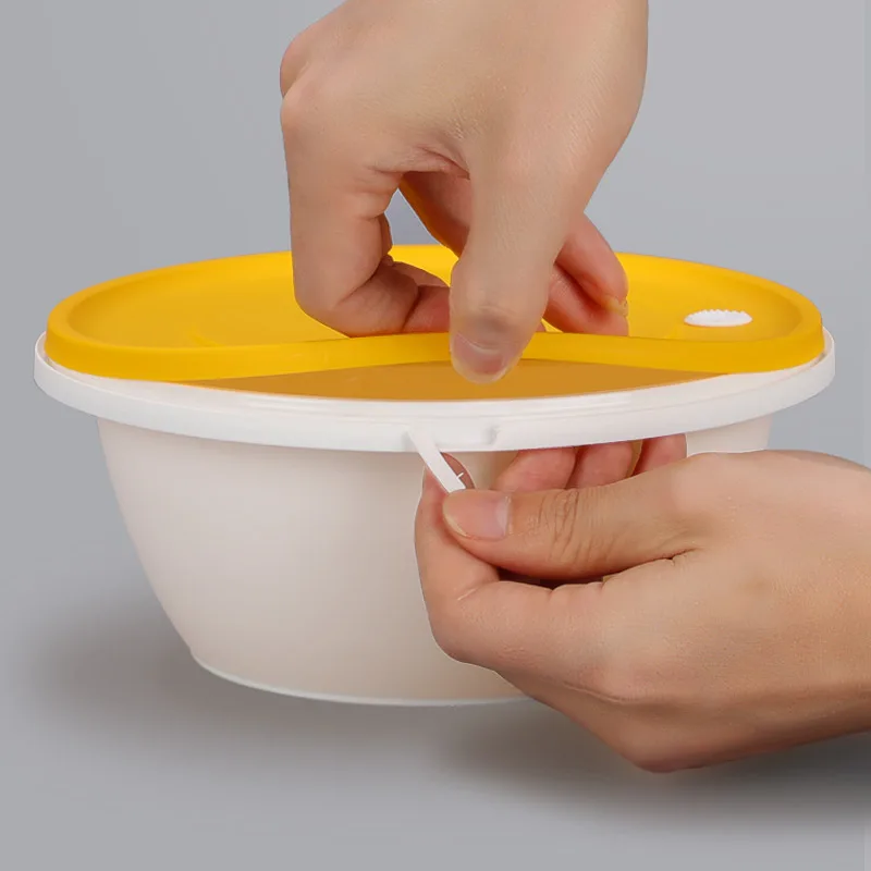 1250ml Plastic Soup Cup Lockable Safety Food Container 1500ml Disposable PP Food Cup Multi Specification Set