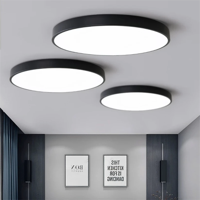 folding led bulb e27 home decor kitchen room round ultra thin Indoor led modern ceiling lamp