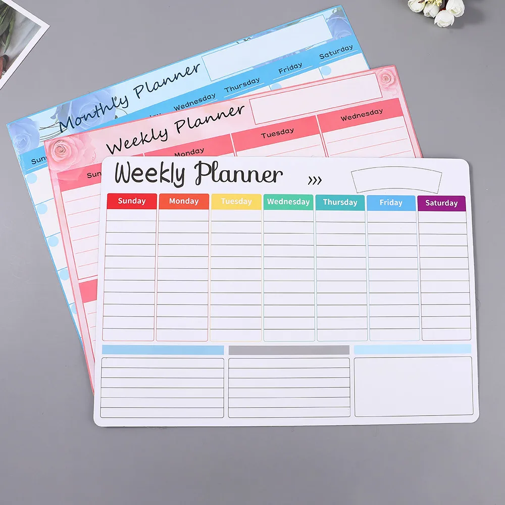 Custom fridge magnet board calendar notepad Dry erase magnetic note pad writable fridge magnet notepad