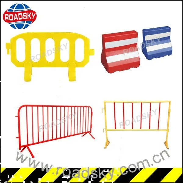 Metal Plastic Temporary Road Block Crowd Control Barrier