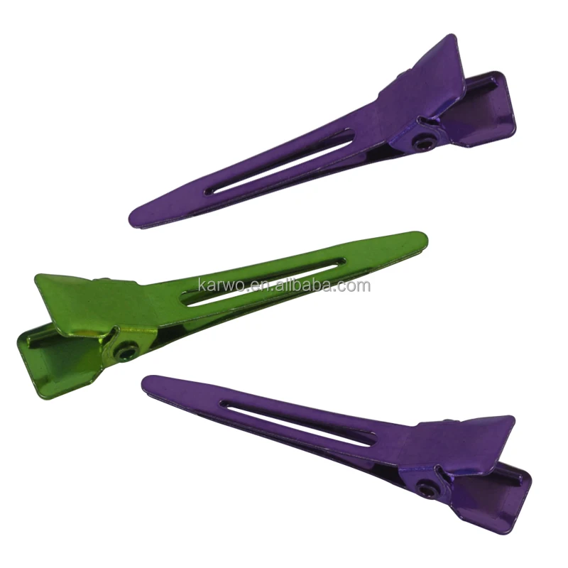 55mm women hair accessories metal alligator hair clips metal single prong hair clip