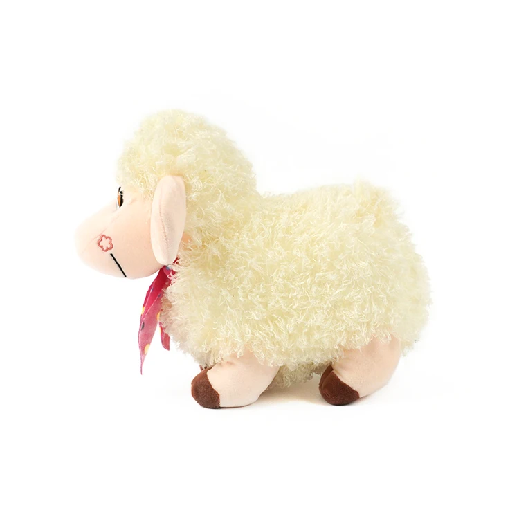 High quality fabric soft cream lamb sheep plush stuffed toys
