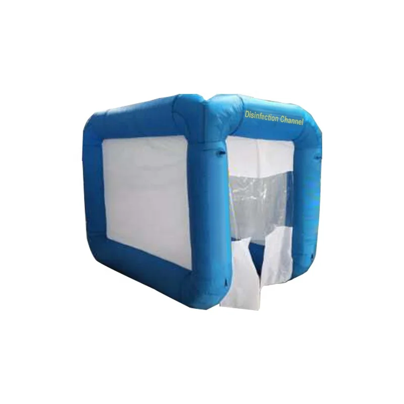 Inflatable disinfection tunnel with electronic disinfection machine