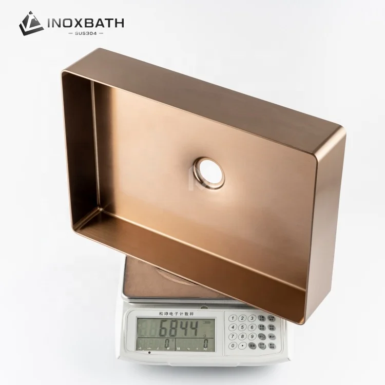 Washroom Golden Luxury SUS304  Washbasin Counter Top Basin Sinks Bathroom Vessel Vanity Sink