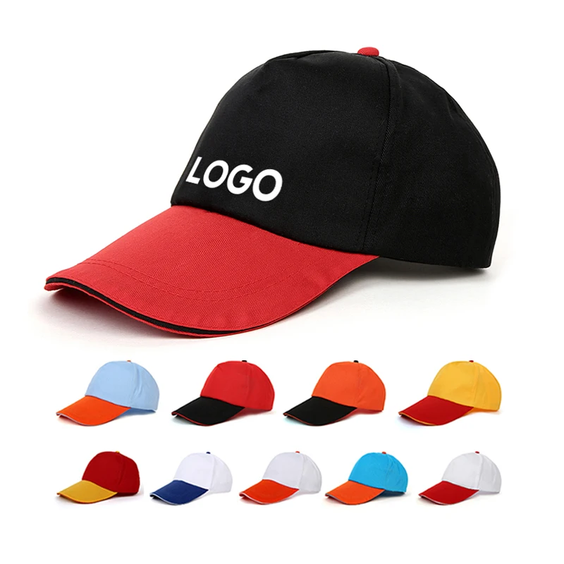 Wholesale Custom Embroidery Logo Man Woman Sports Caps Promotional Cotton Velcro Baseball Cap Hat Unisex