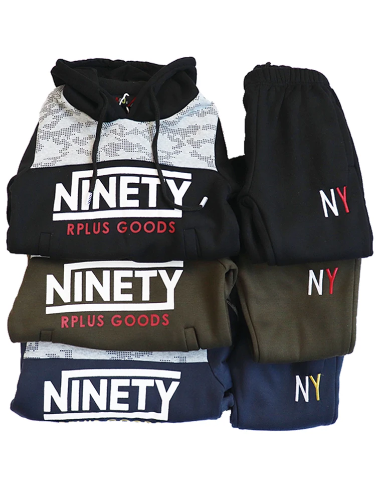 Лидер продаж на Amazon, повседневная Стильная хлопковая теплая одежда на заказ из двух предметов для маленьких мальчиков, комплект с толстовкой и буквенным принтом