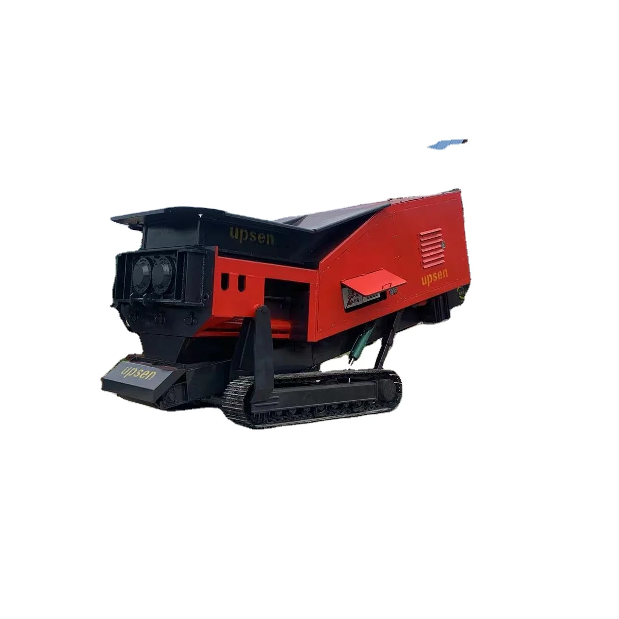 twin shaft slow speed Mobile Double-Shaft Industrial Shredding Machine for waste wood,concrete,metalscrap, tyres