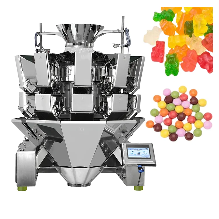 High Precision Multi-head Weigher 10 Head Weigher Candy Weighing Machine with HBM Weighing Sensor